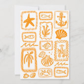 LoveNotes from the Sea Moderne Mooie Bruidsdouche Bedankkaart (Achterkant)