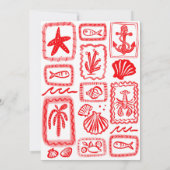 LoveNotes van het Zee Modern Schattige Vrijgezelle Bedankkaart (Achterkant)