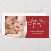 LovePeaceJoy Hanging Ornament Premium Carte photo (Devant / Derrière)