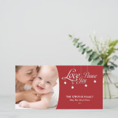 LovePeaceJoy Hanging Ornament Premium Carte photo (Debout devant)