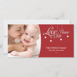 LovePeaceJoy Hanging Ornament Premium Carte photo