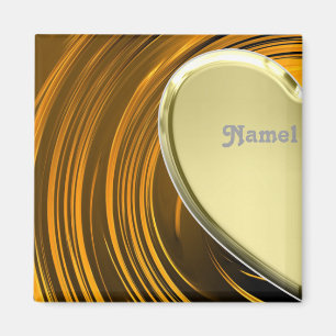 Lover1 half gouden hart magneet