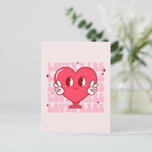 Lover Babe   Schattige lachend hart en herhalende  Briefkaart