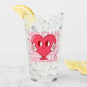 Lover Babe   Schattige lachend hart en herhalende  Glas