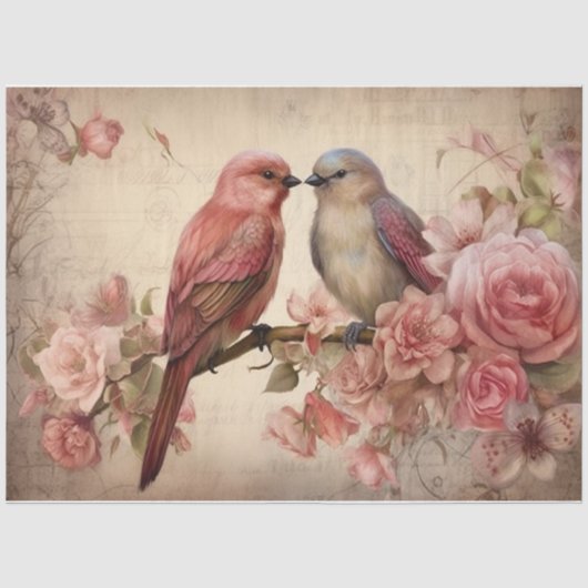 Lover Birds Tissuepapier (Voorkant)