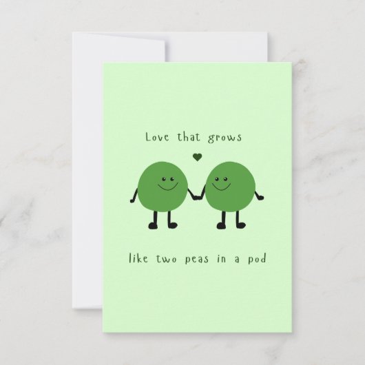 Lover Card Peas - cute two peas in a pod (Voorkant)