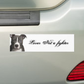 Lover. Geen vechtster. Bumpersticker (Op auto)