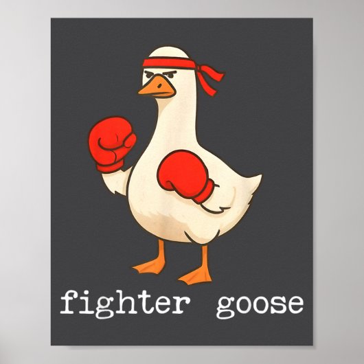 Lover Goose And Fighter Goose, Funny Couple Goose Poster (Voorkant)