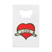 Lover Heart Shape Tekening Kredietkaart Flessenopener (Achterkant)