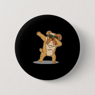 Lover I Dabbing Engelse Bulldog Ronde Button 5,7 Cm