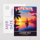 Lover Key, Florida Save The Date (Voorkant / Achterkant)