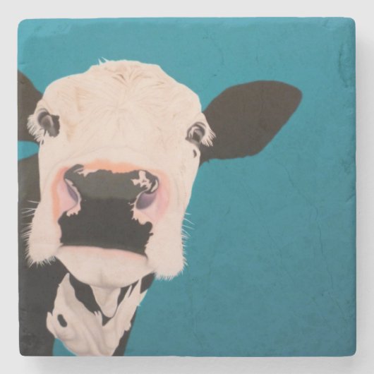 'Lover not a Fighter' Stenen Onderzetter (Voorkant)