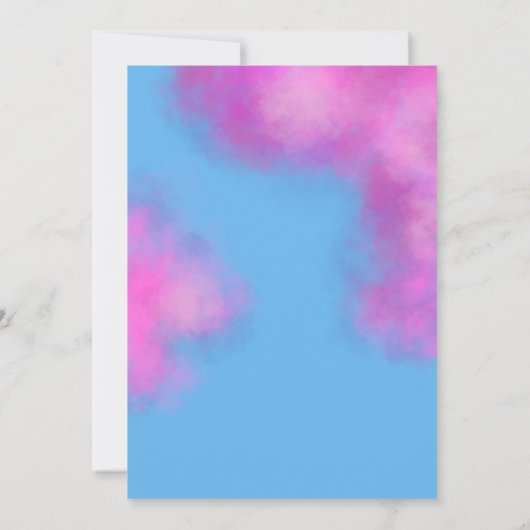 Lover Pastel Cloudy Bridal Shower Uitnodiging (Achterkant)