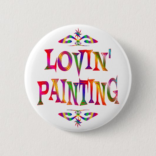 Lover schilderen ronde button 5,7 cm (Voorkant)