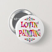 Lover schilderen ronde button 5,7 cm (Voorkant /achterkant)