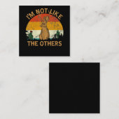 Lover Style Sunset Cactus Jackalope | Rabbit Lover Vierkante Visitekaartje (Voorkant / Achterkant)