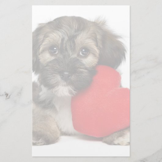 Lover Valentijn Havanese Puppy Dog Briefpapier (Voorkant)