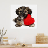 Lover Valentijn Havanese Puppy Dog Poster (Keuken)