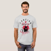 Lover vreemde taal t-shirt (Voorkant volledig)