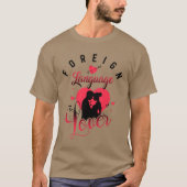 Lover vreemde taal t-shirt (Voorkant)