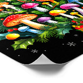 Lover Xmas Mushroom Christmas Tree Poster (Hoek)