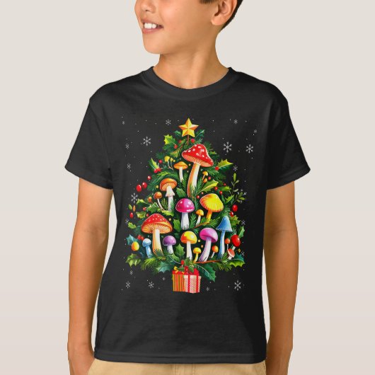 Lover Xmas Mushroom Christmas Tree T-shirt (Voorkant)