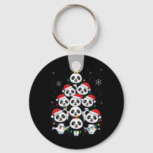 Lover Xmas Panda Kerstboom T-shirt Sleutelhanger