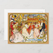 Lovers, Alphonse Mucha Briefkaart (Voorkant / Achterkant)