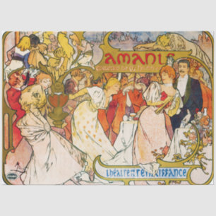 Lovers, Alphonse Mucha Tissuepapier
