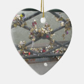 Lovers Bridge - Paris Love Locks, Frankrijk Keramisch Ornament (Rechts)