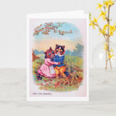 Lovers Cat (Strong Emotion), Louis Wain Kaart (Gele Bloem)