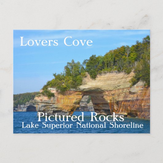 Lovers Cove Pictured Rocks Briefkaart (Voorkant)