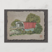 Lovers Covered Bridge Briefkaart (Voorkant)