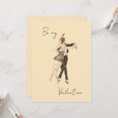  Lovers Dansende Valentijnsdag Kaart (Voorkant / Achterkant in situ)