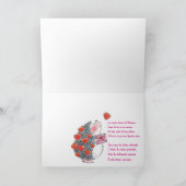 Lovers egels feestdagen kaart (Binnen)