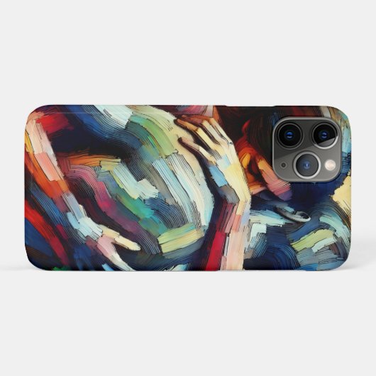 Lover's Embracing Air Oil Paint Style Case-Mate iPhone Case (Achterkant (horizontaal))