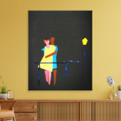 Lovers en lichte LOS-AMANTEN Canvas Afdruk (Insitu (Woonkamer))