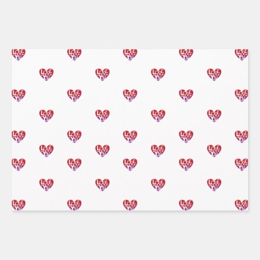 Lover's Heart® Hou van je inpakpapier Vel (Voorkant)