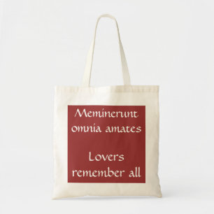 Lovers herinneren zich allen - Latijns citaat Tote Bag