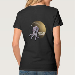 Lovers in de ruimte t-shirt
