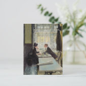 Lovers in een café briefkaart (Staand voorkant)
