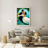 Lovers in the lake foto afdruk