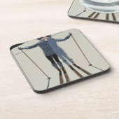 <Lovers in the Snow>van Georges Barbier Bier Onderzetter (Linkerzijde)