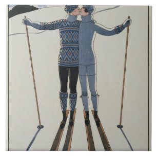 <Lovers in the Snow>van Georges Barbier Tegeltje