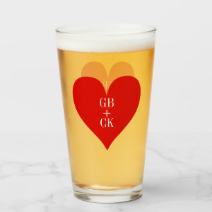 Lover's Initialen Pint Beer Glasses Glas