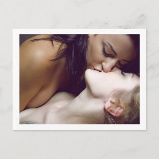 Lover's Kus, Lesbian, Erotic, Sensual Briefkaart