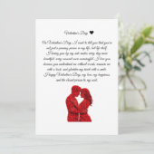 Lovers' message on Valentine's Day Kaart (Staand voorkant)