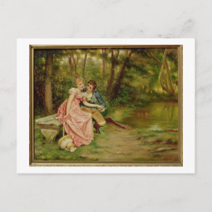 Lovers (olie op canvas) briefkaart