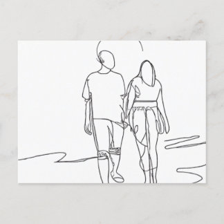 Lovers on the Beach Briefkaart