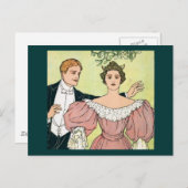 Lovers onder de Mistletoe Briefkaart (Voorkant / Achterkant)